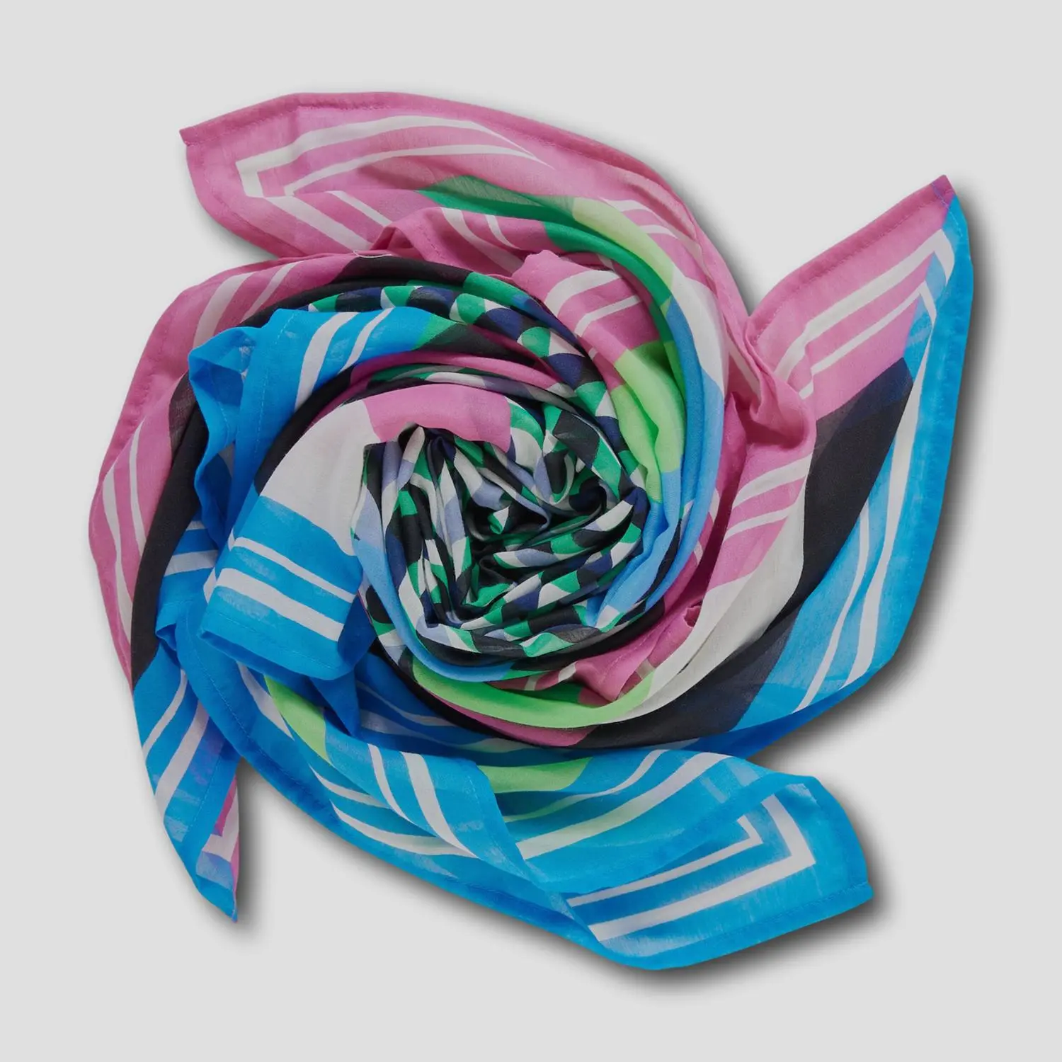 Quadratisches Halstuch mit Multicolor - Dessin Peppys