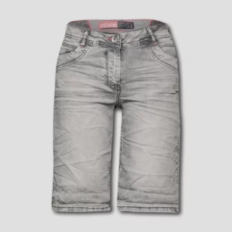 Jeans Shorts in Grey Denim