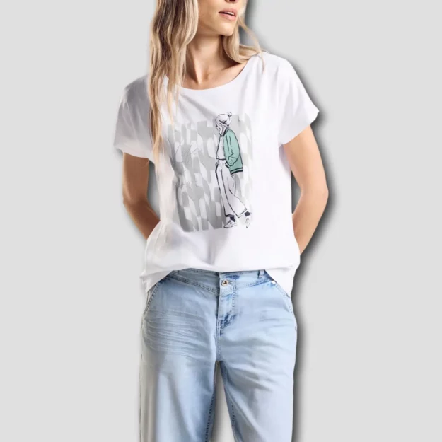 T-Shirt mit Lady Print