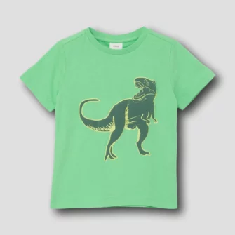 T-Shirt mit gummiertem Dino-Print