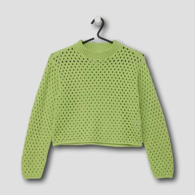 Boxy Pullover mit Lochmuster